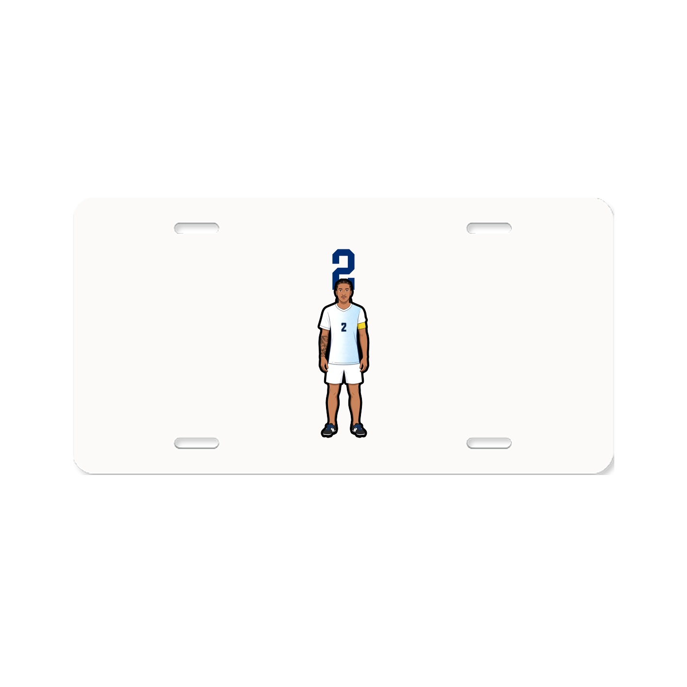 License Plate — Number Top in Classic
