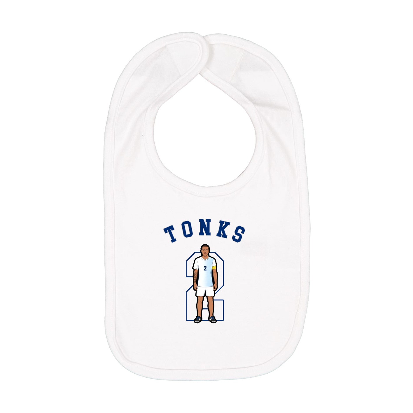 Infant Bib — Shirsey Arch in White