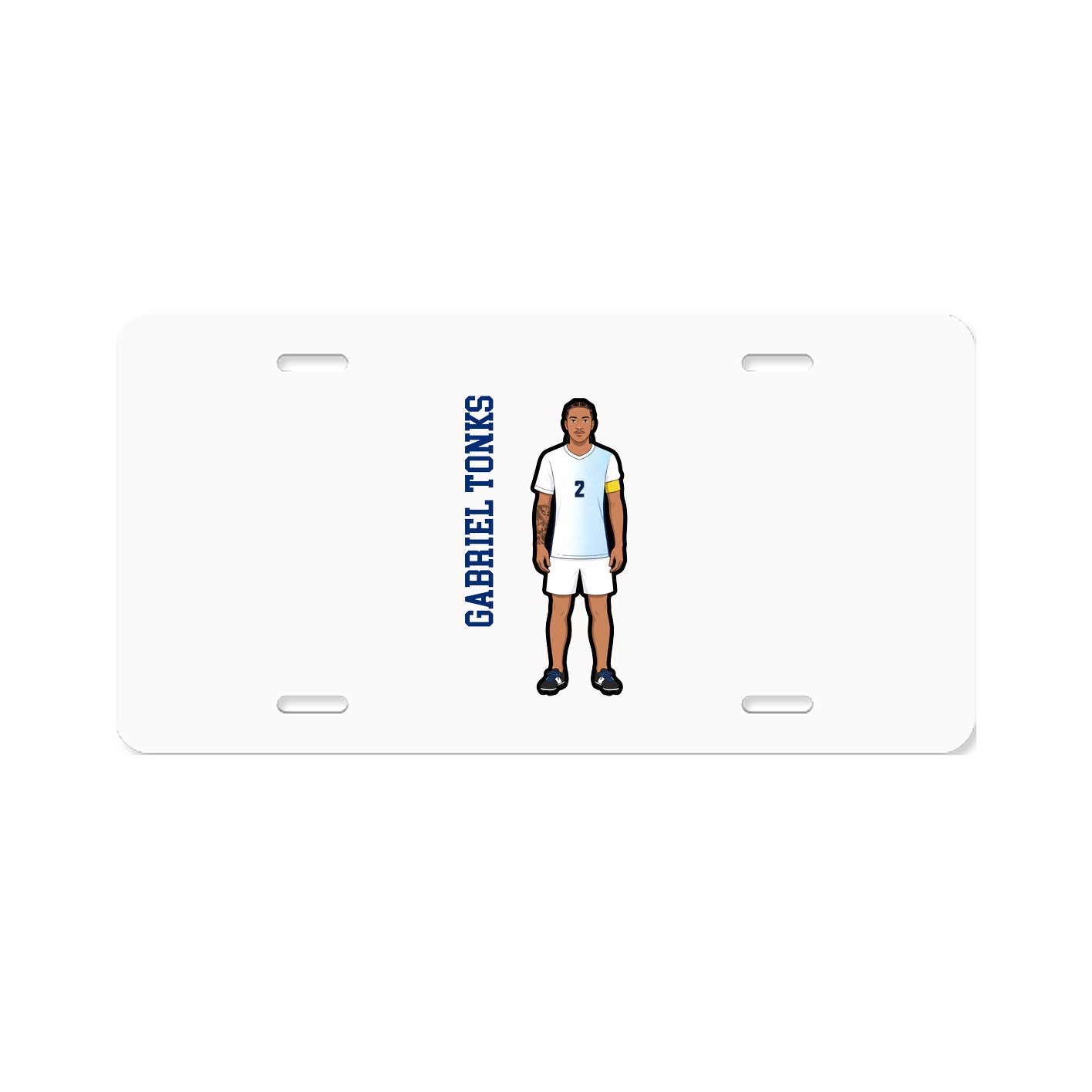 License Plate — Name Vertical in Classic