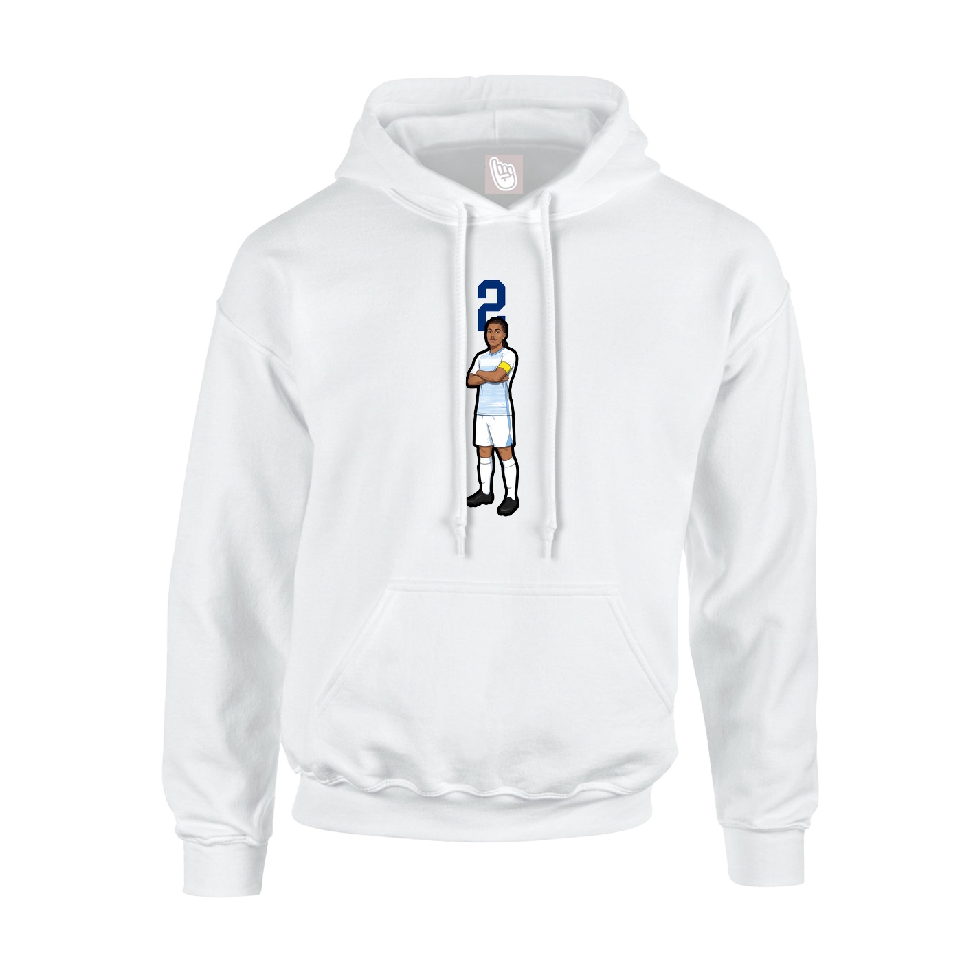 Hoodie — Number Top in White