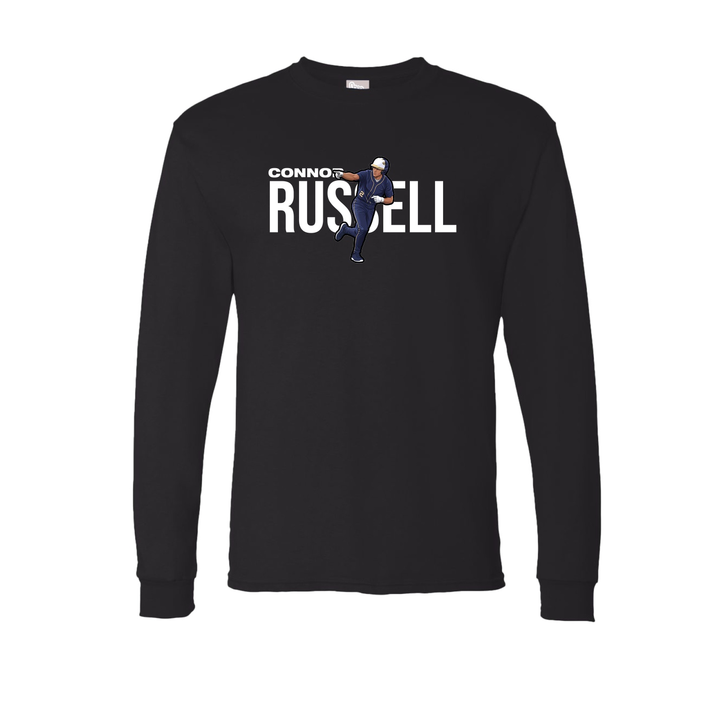 Long Sleeve Tee — Player Name in Black