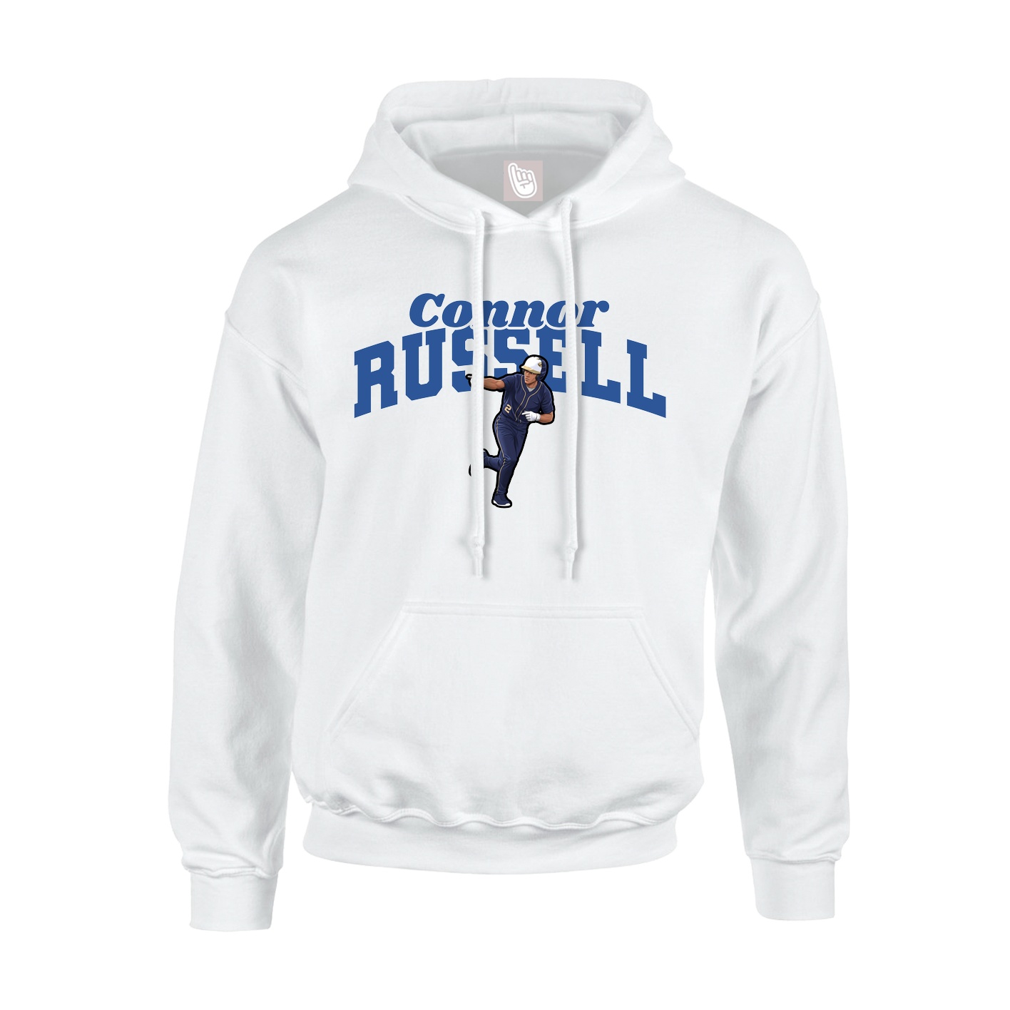 Youth Hoodie — Signature Arch in White
