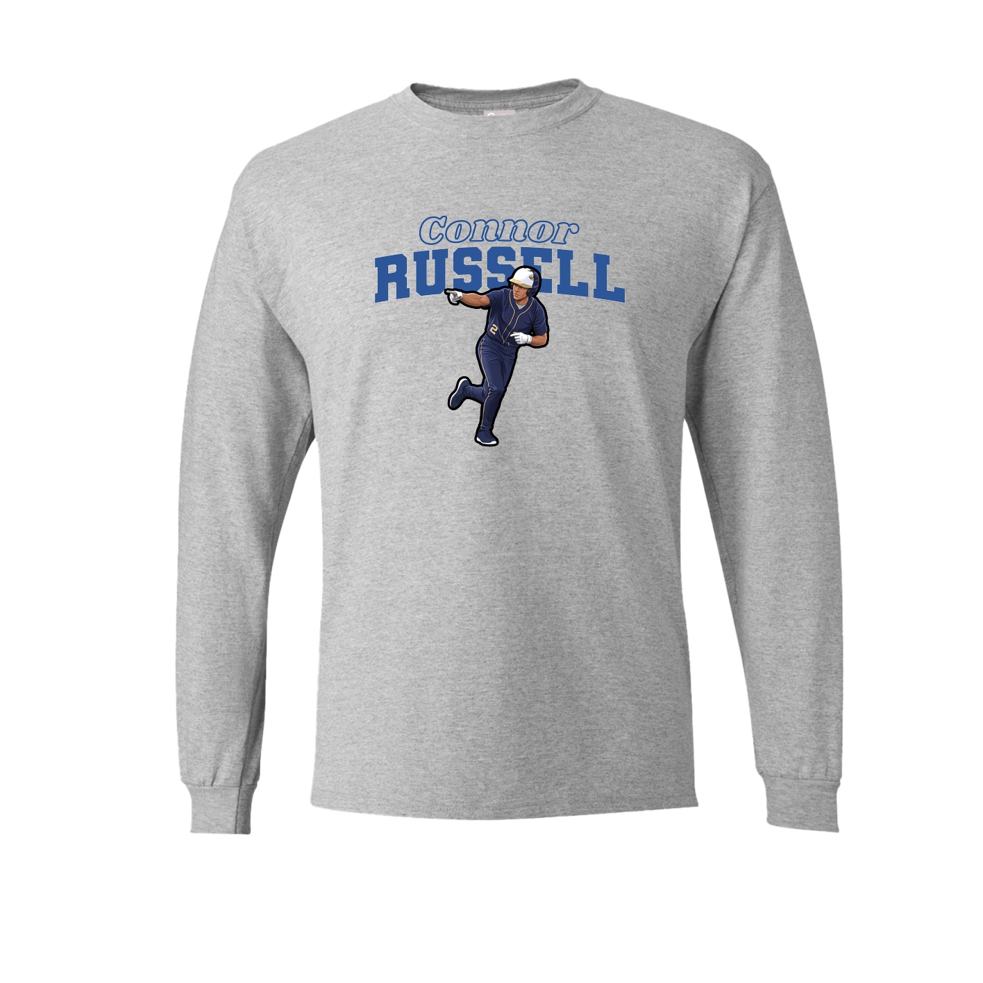 Long Sleeve Tee — Name Arch in Grey