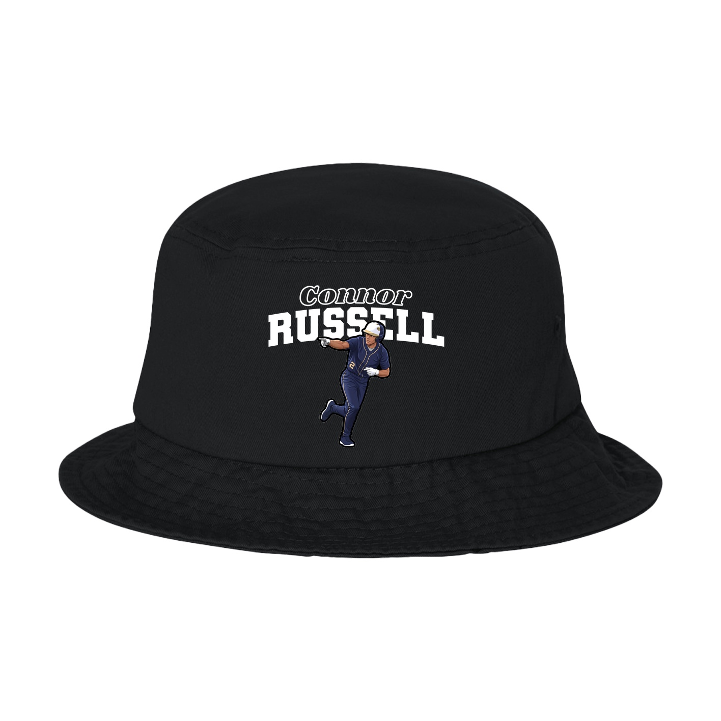 Bucket Cap — Name Arch in Black