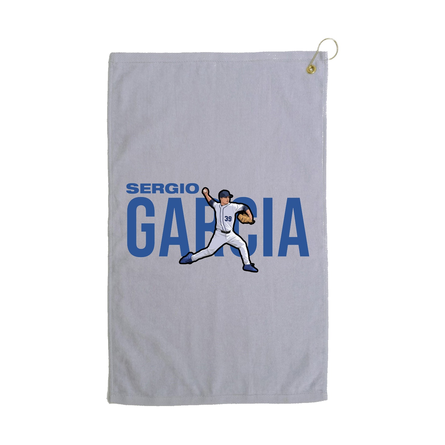 Golf Towel — Player Name in Grey