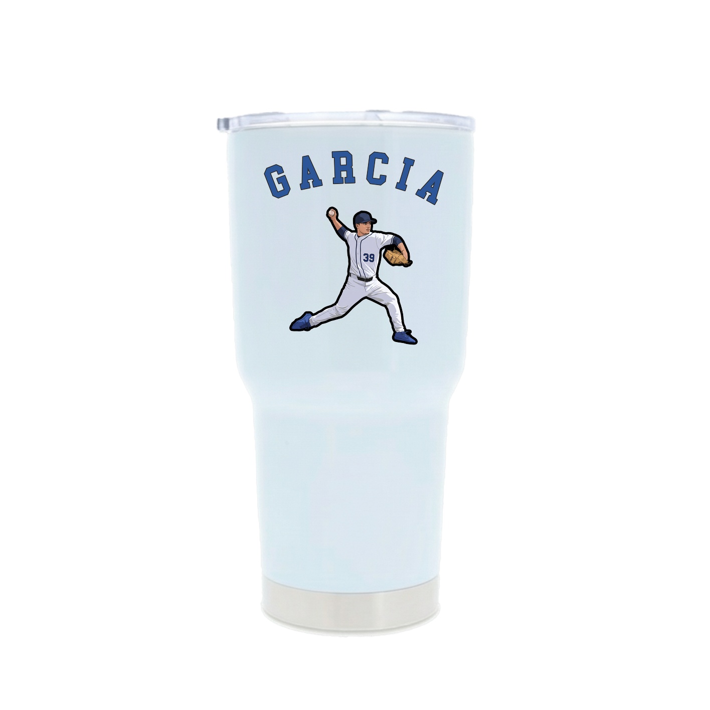 30oz Stainless Steel Tumbler — Shirsey Arch in White