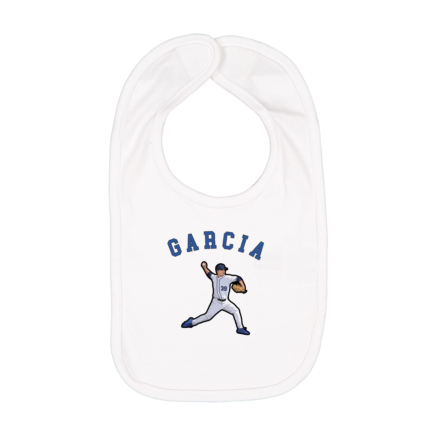 Infant Bib — Shirsey Arch in White