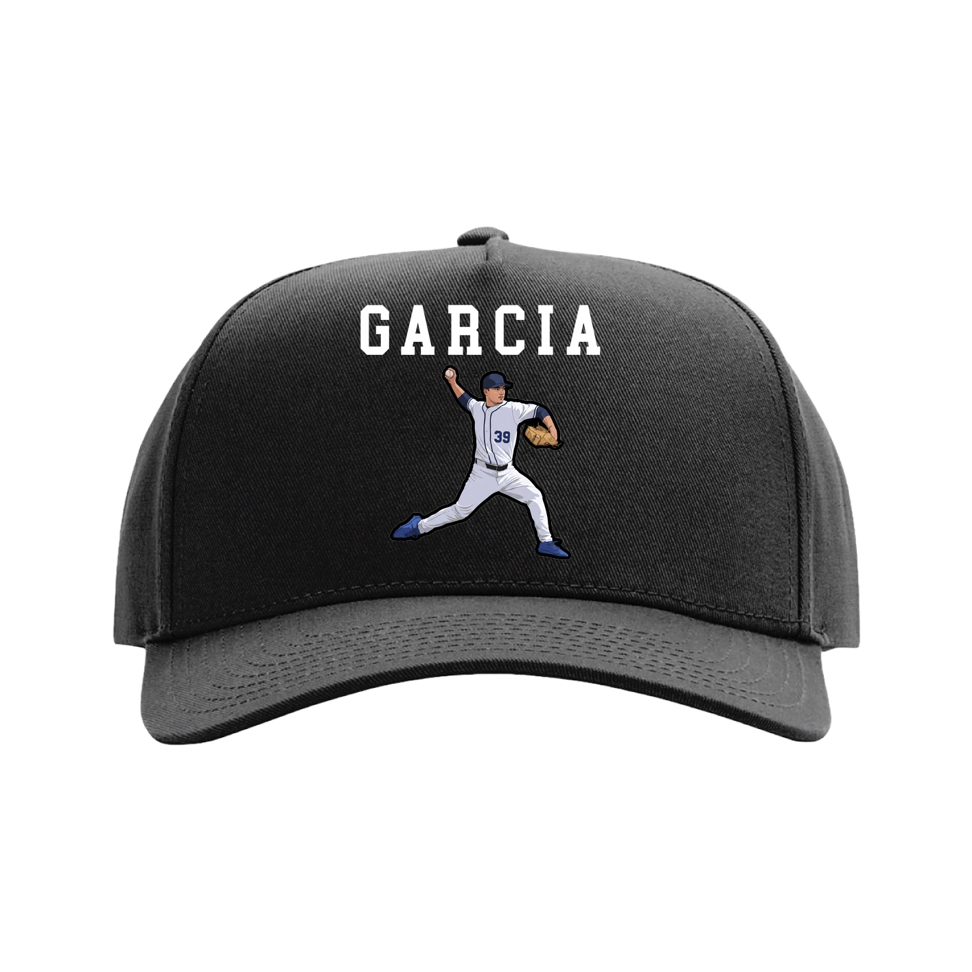 Full Fabric Five-Panel Champ Cap — Shirsey in Black