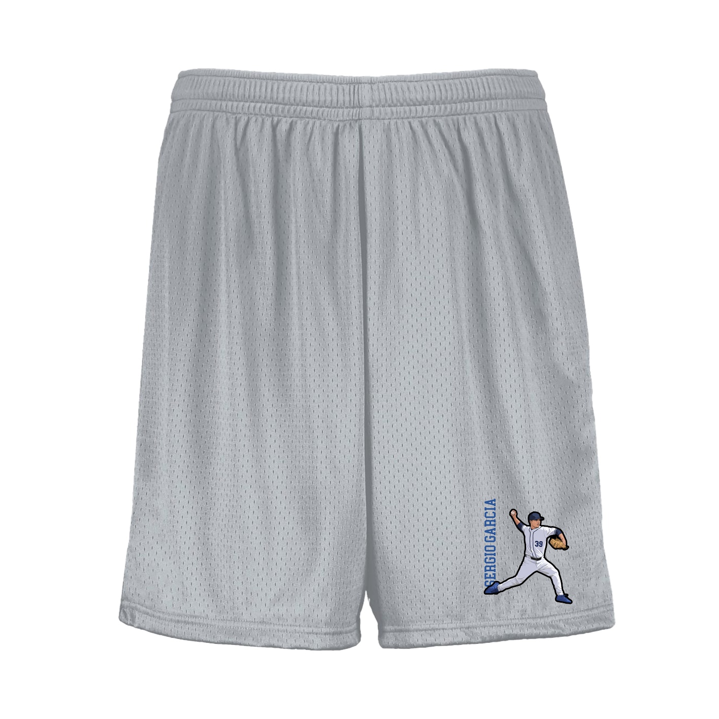 Shorts — Name Vertical in Silver