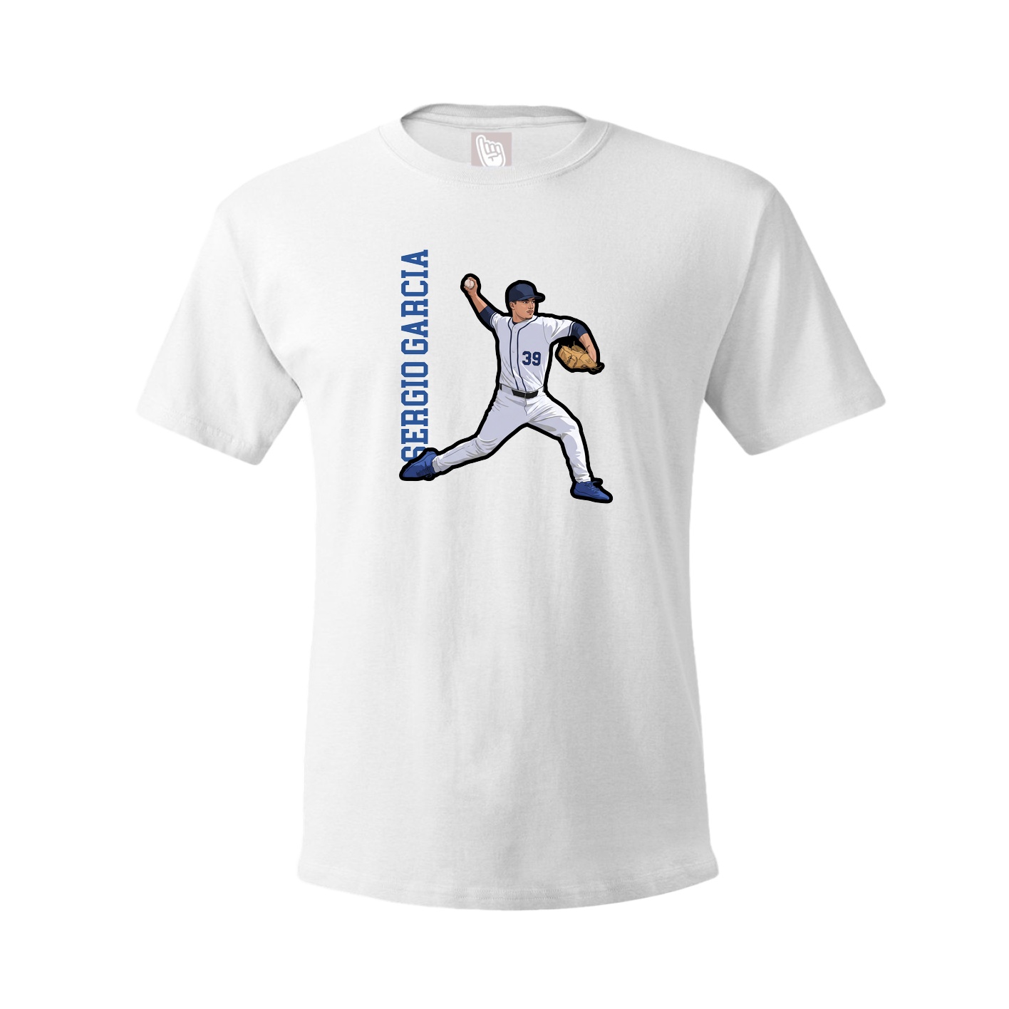 Tee — Name Vertical in White