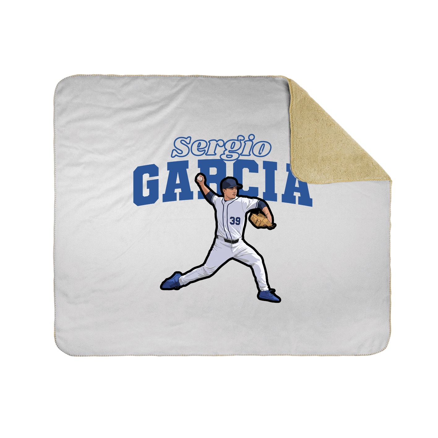 Throw Blanket — Name Arch in White