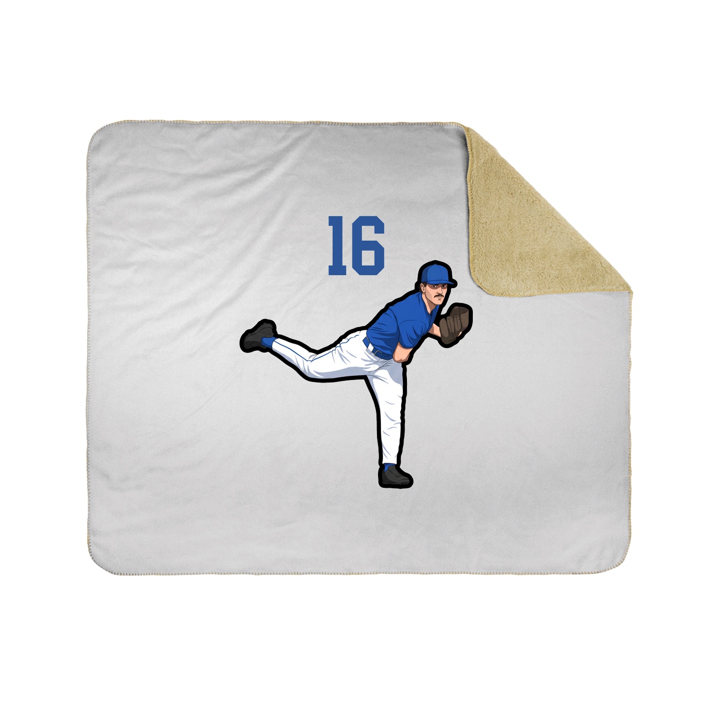 Throw Blanket — Number Top in White