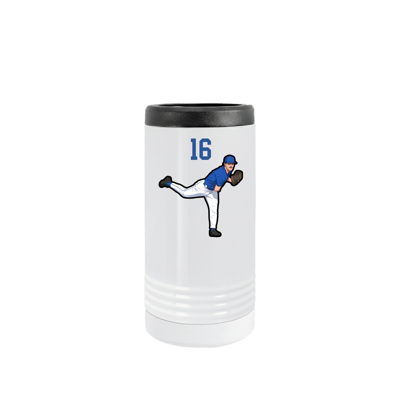Slim Beverage Holder — Number Top in White