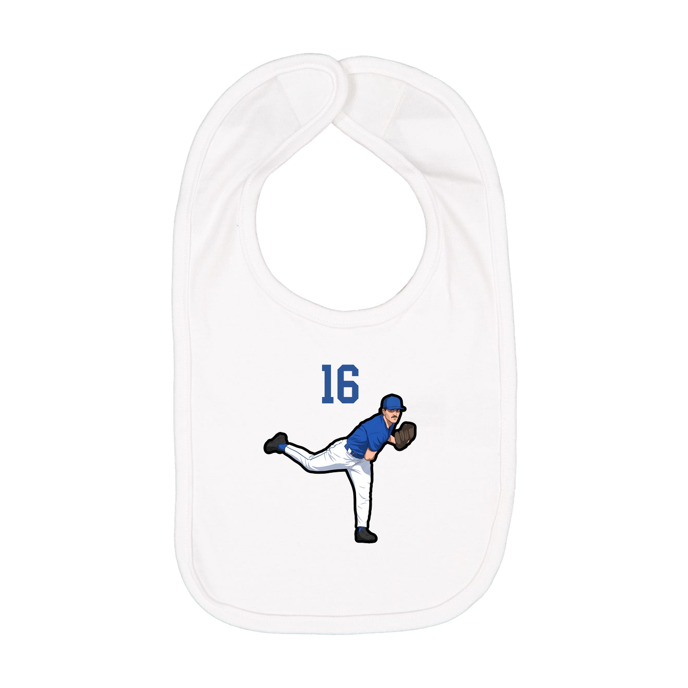 Infant Bib — Number Top in White
