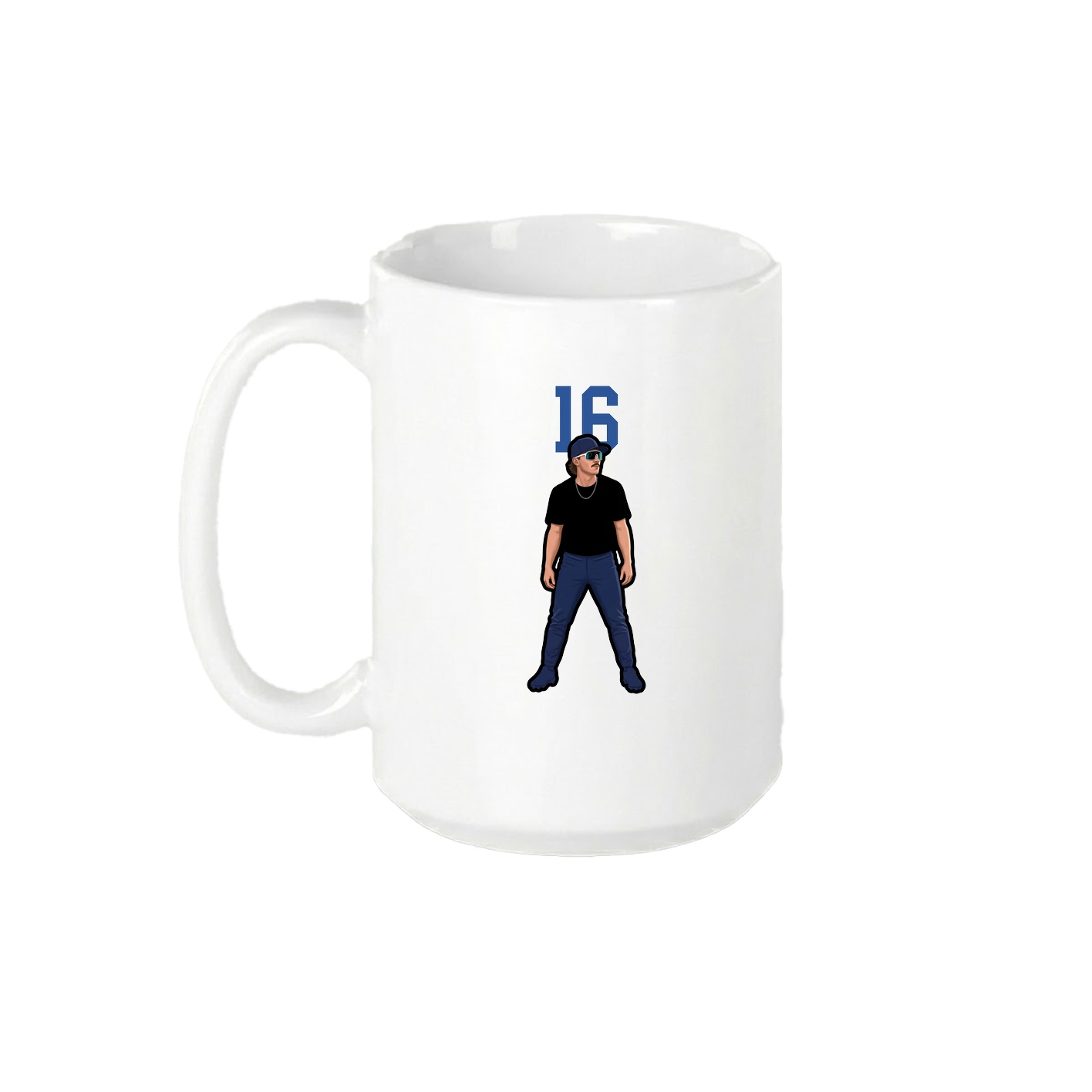 15oz Coffee Mug — Number Top in White