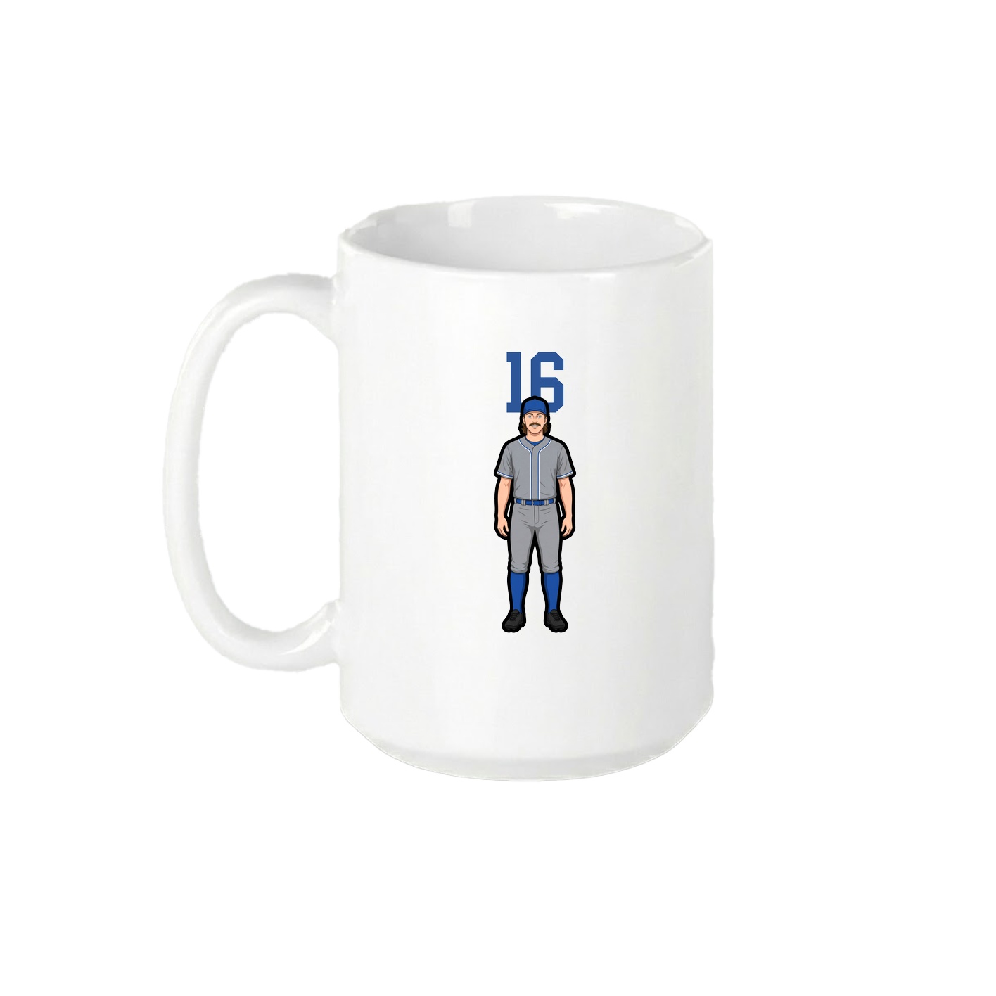 15oz Coffee Mug — Number Top in White