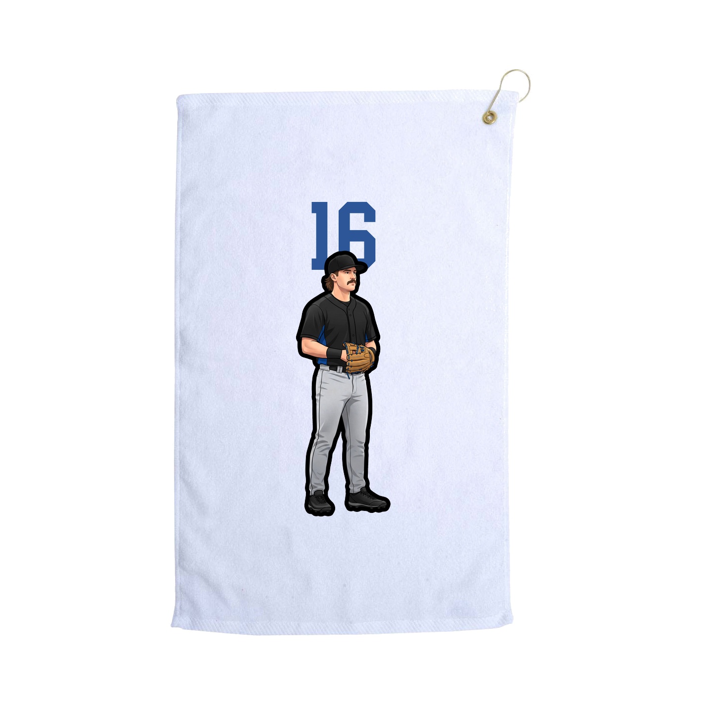 Golf Towel — Number Top in White