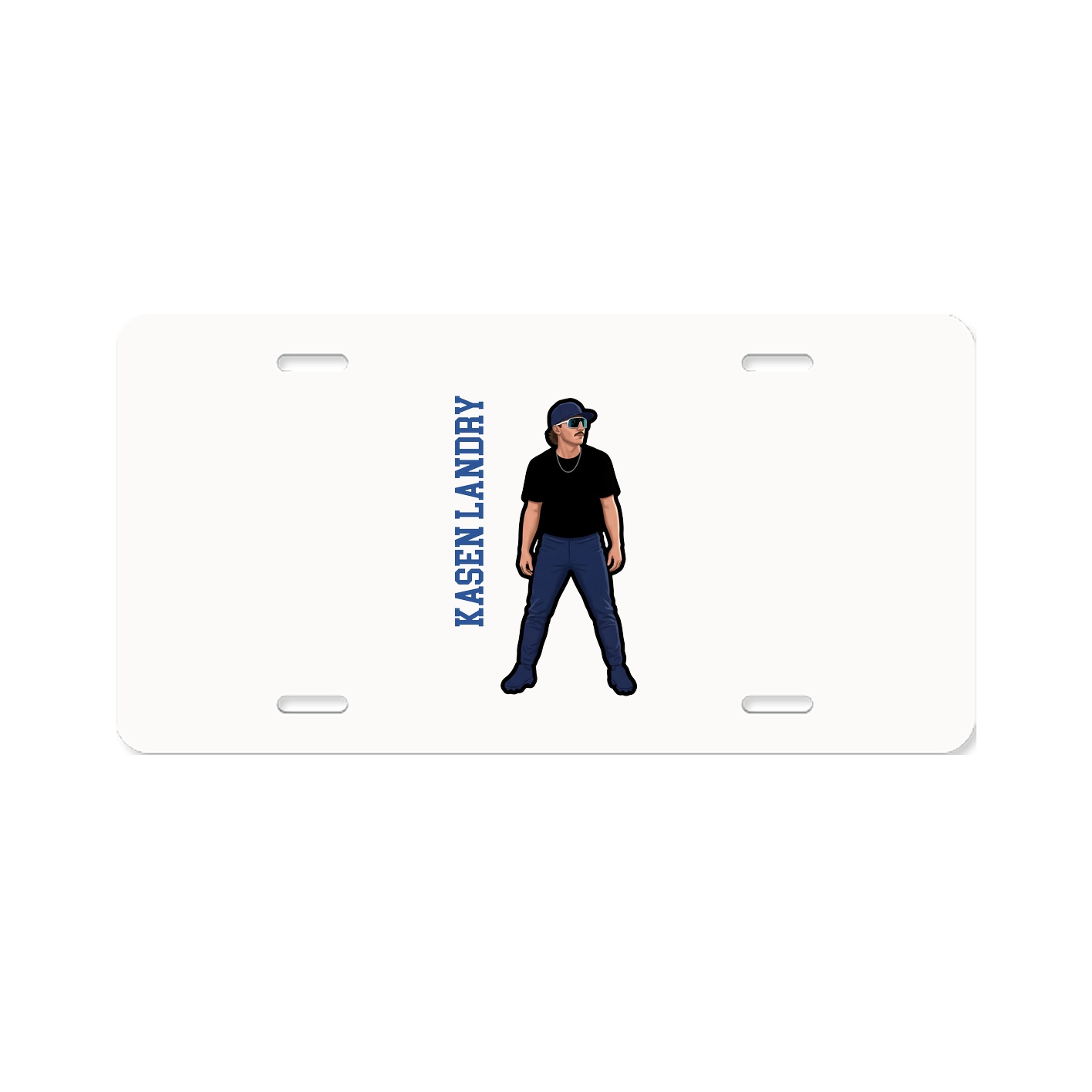 License Plate — Name Vertical in Classic