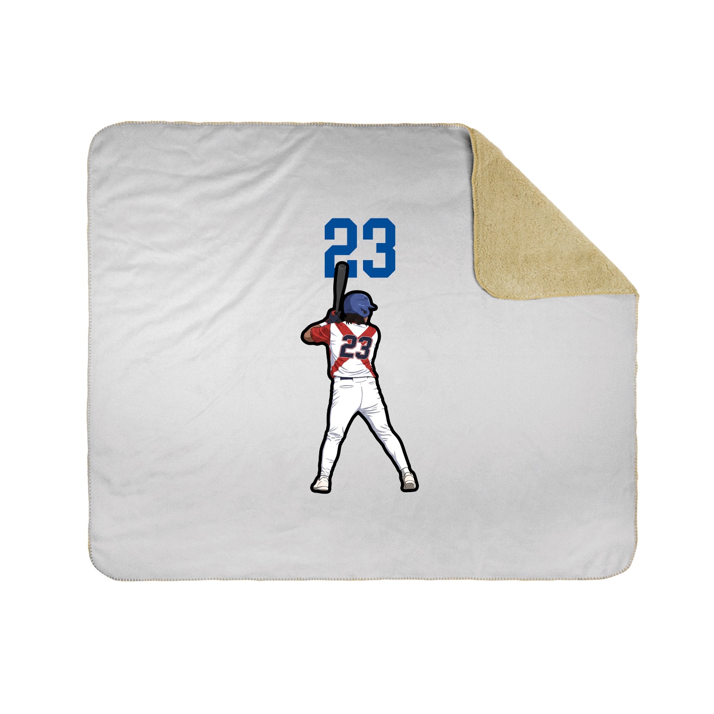 Throw Blanket — Number Top in White