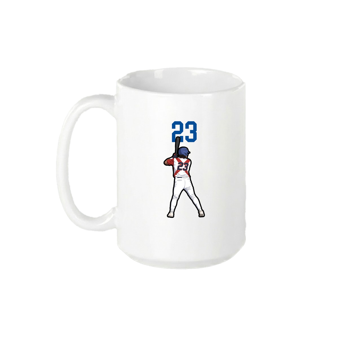 15oz Coffee Mug — Number Top in White