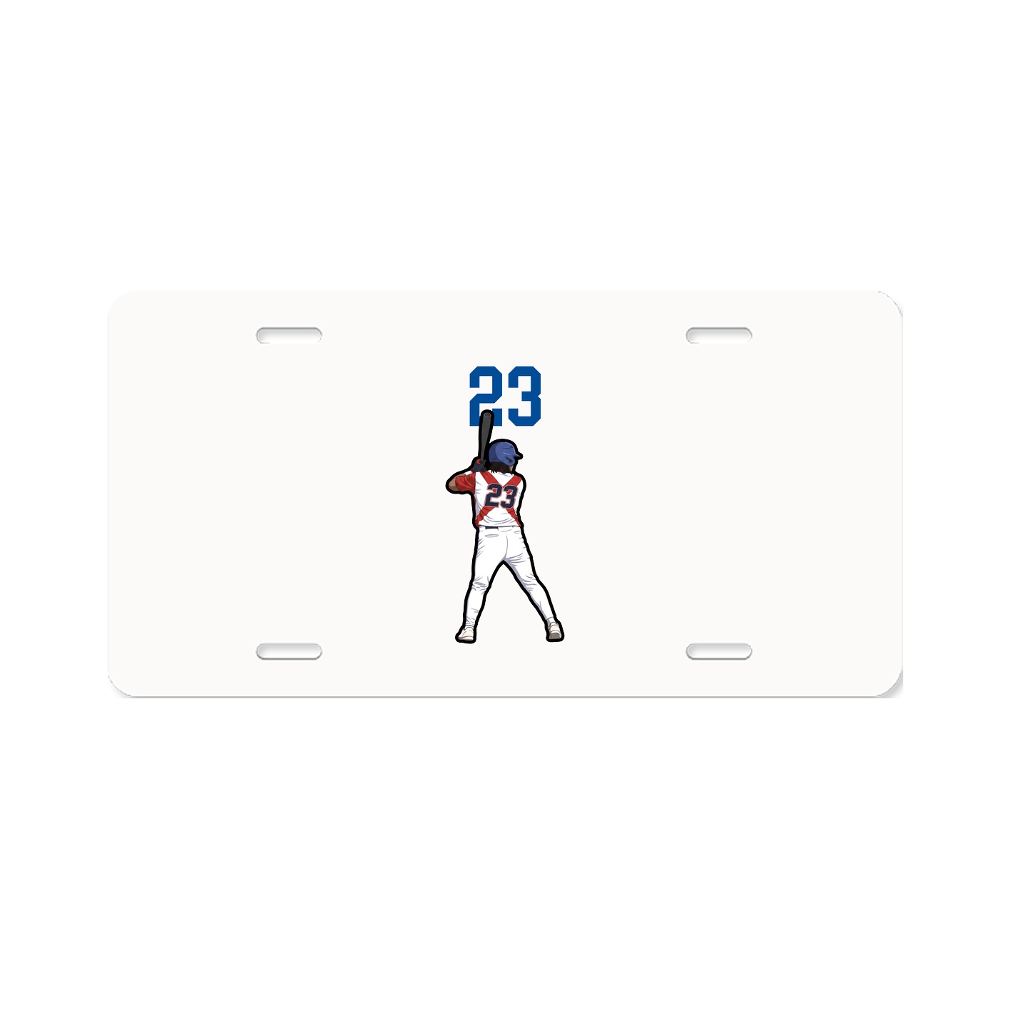 License Plate — Number Top in Classic
