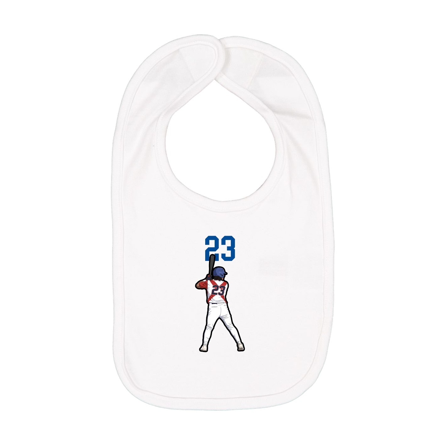 Infant Bib — Number Top in White