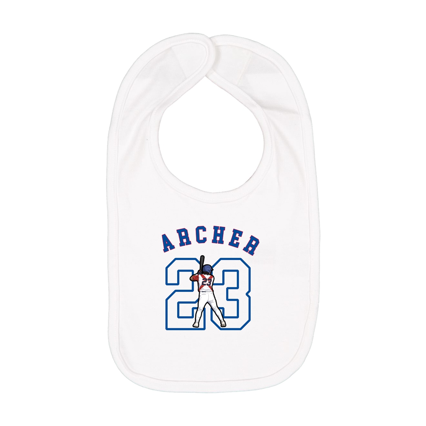 Infant Bib — Shirsey Arch in White