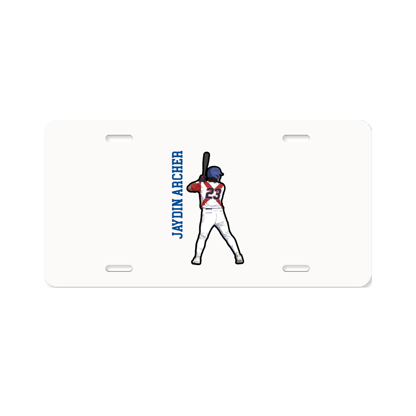 License Plate — Name Vertical in Classic