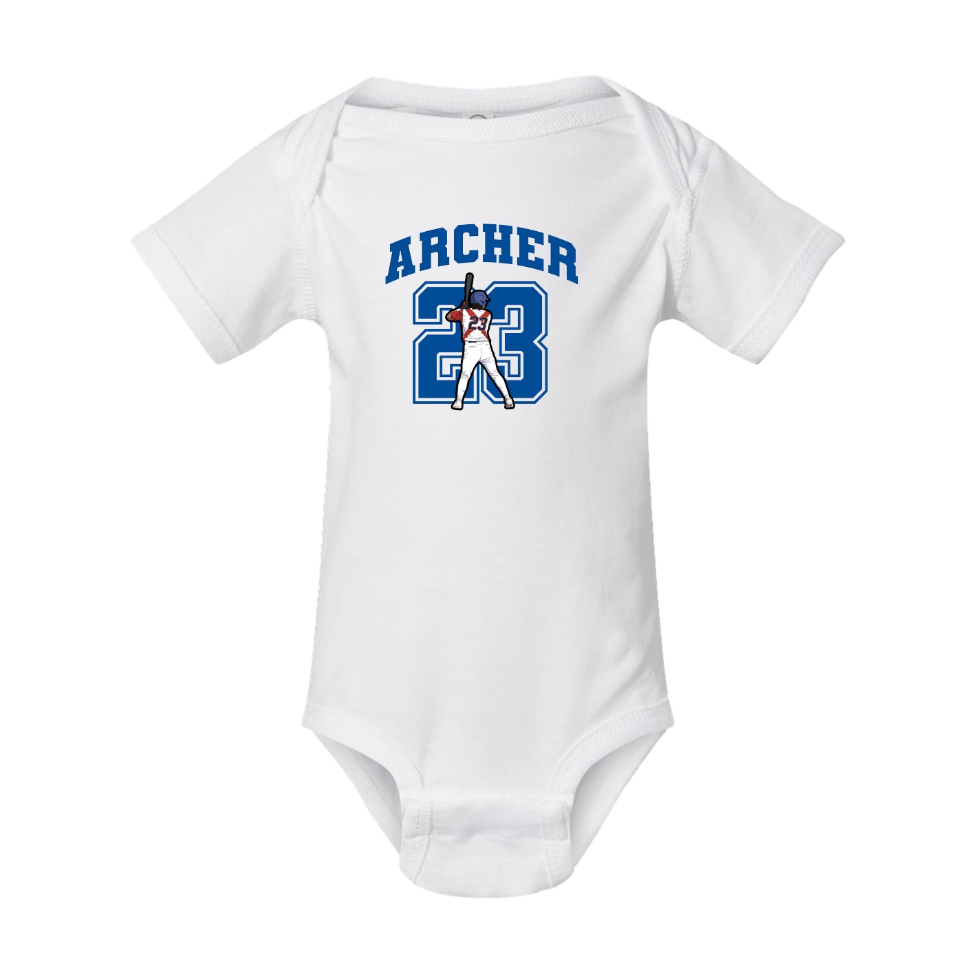 Baby Onesie — Number in White