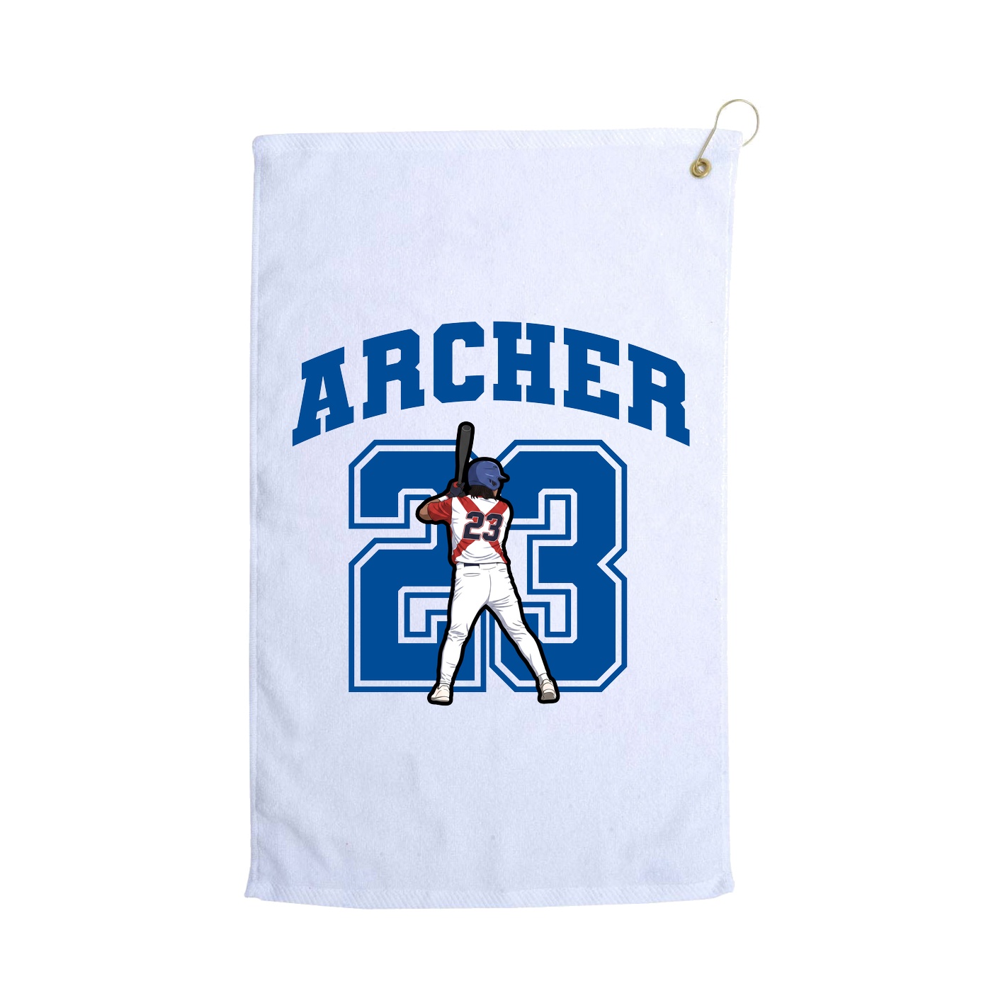 Golf Towel — Number in White