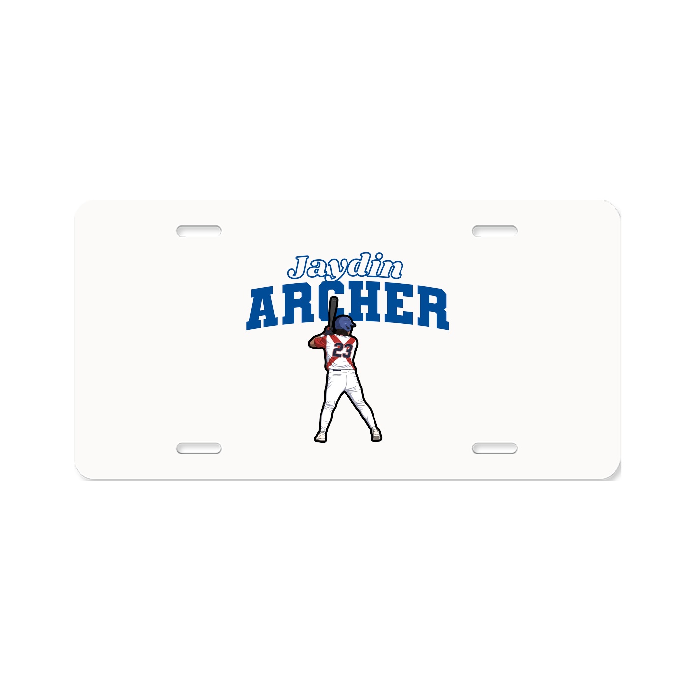 License Plate — Name Arch in Classic