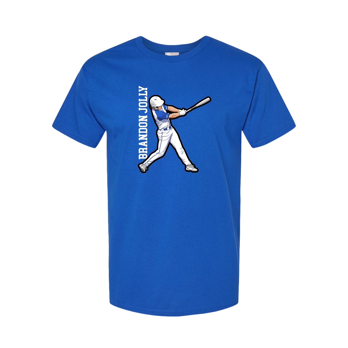 Youth Tee — Name Vertical in Royal