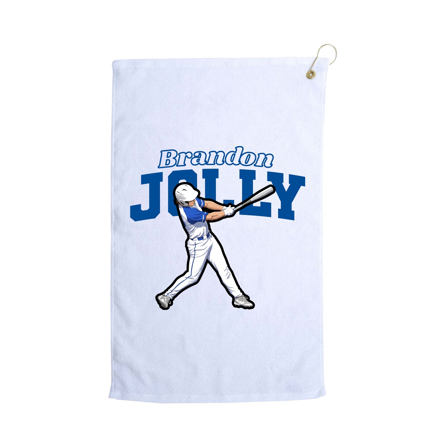 Golf Towel — Name Arch in White