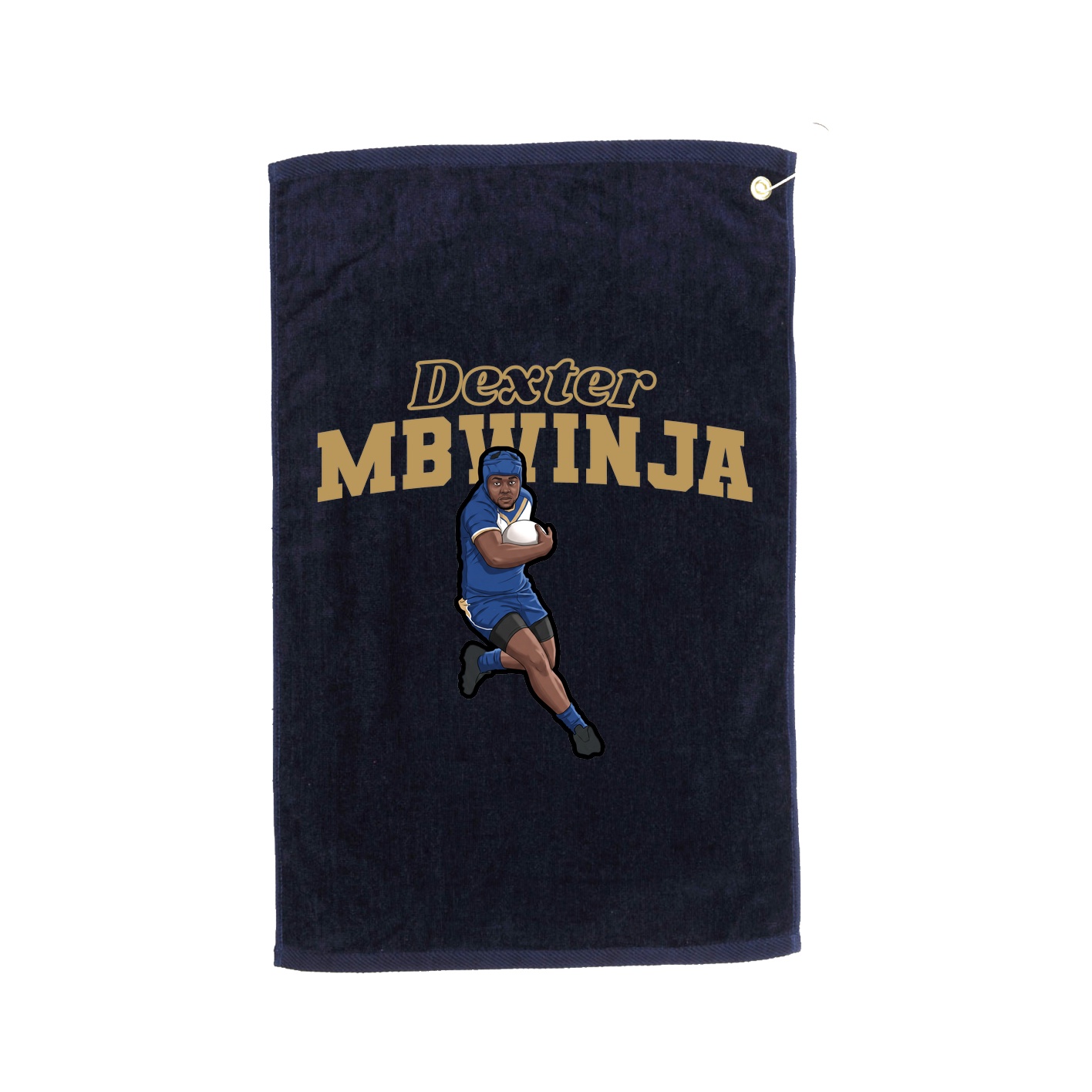 Golf Towel — Name Arch in Navy