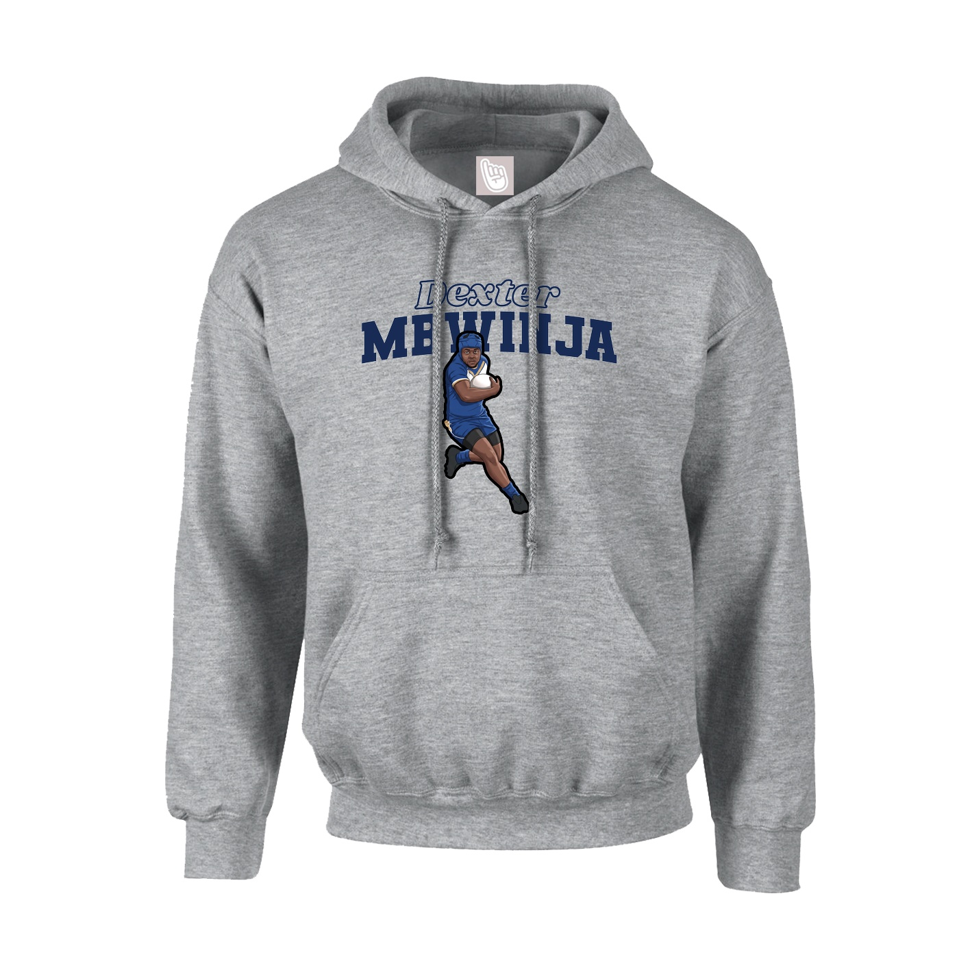 Youth Hoodie — Name Arch in Grey