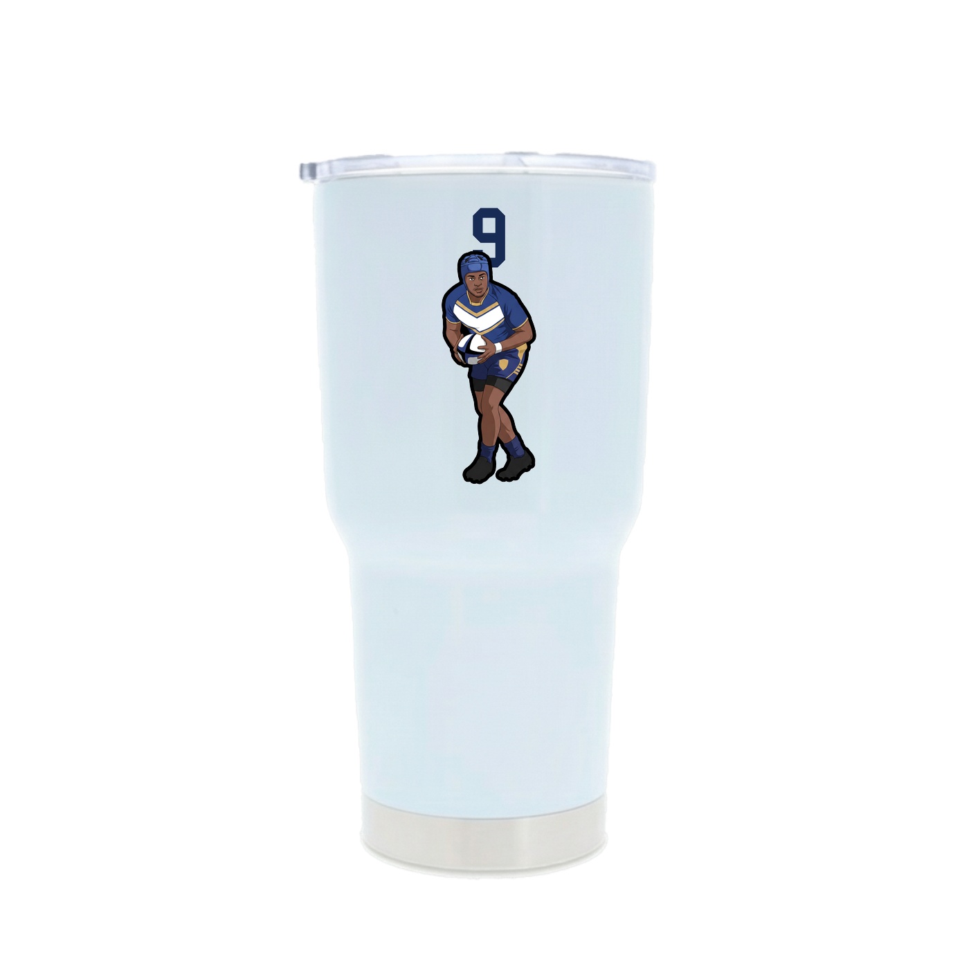 30oz Stainless Steel Tumbler — Number Top in White