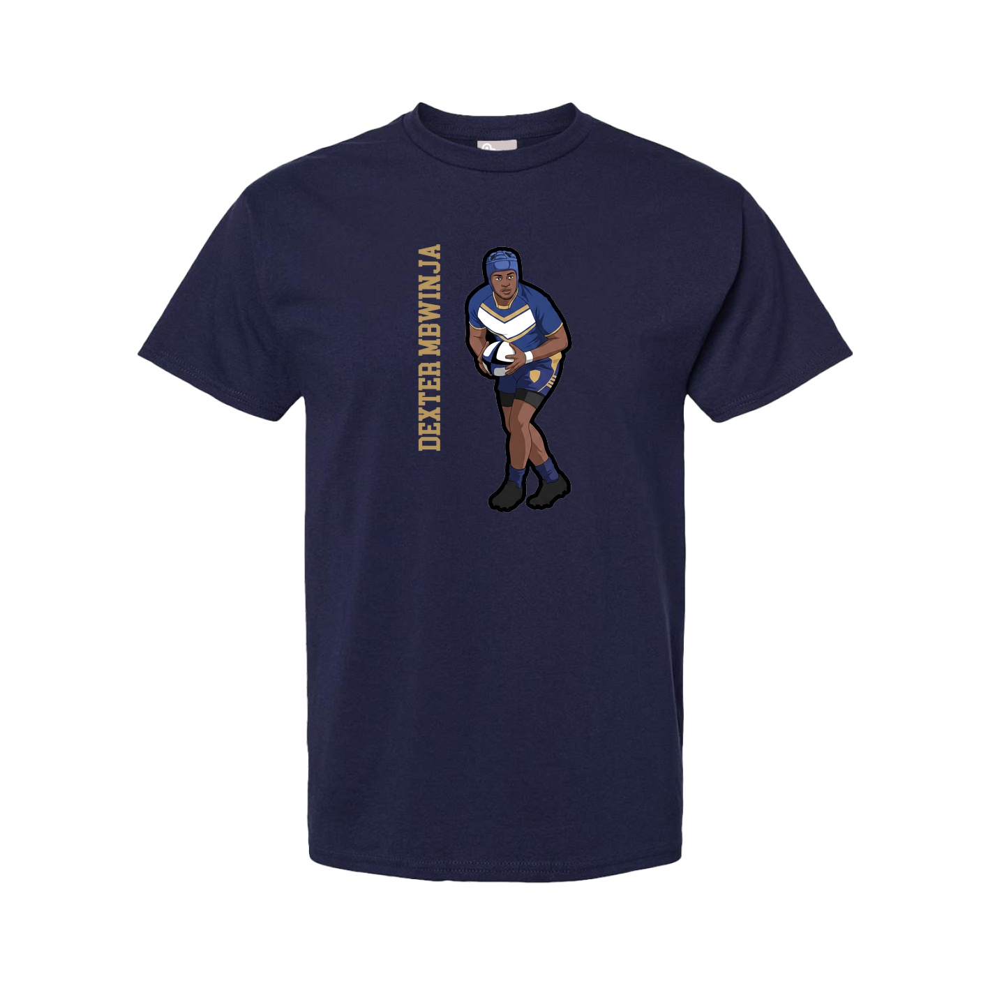 Tee — Name Vertical in Navy