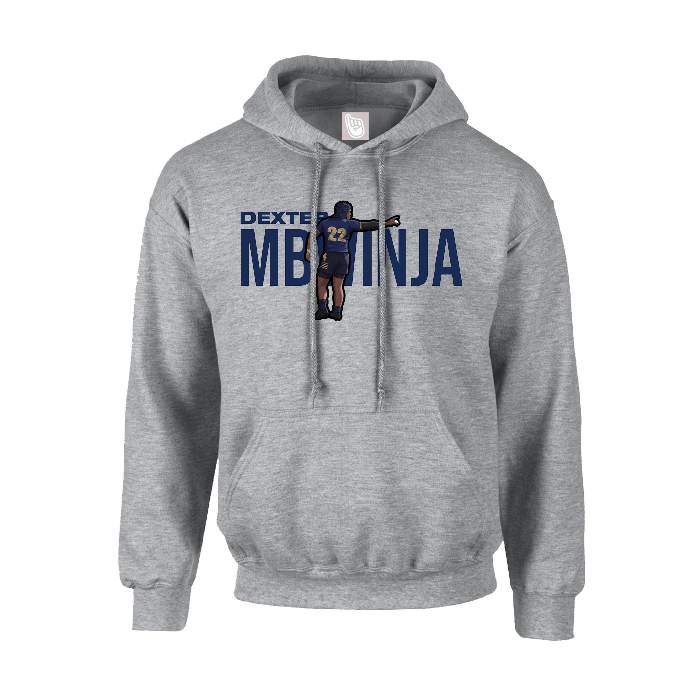 Hoodie — Player Name in Grey