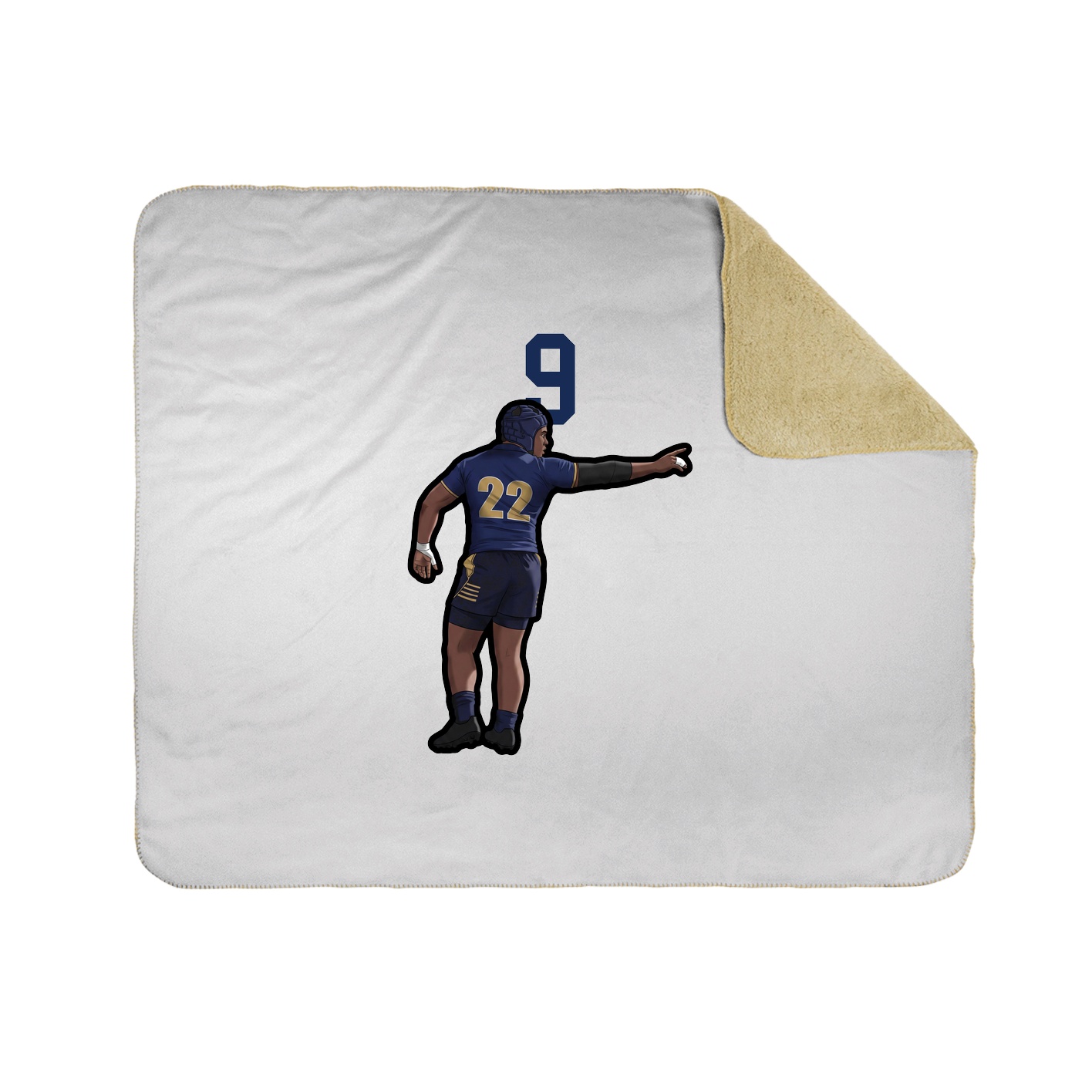 Throw Blanket — Number Top in White