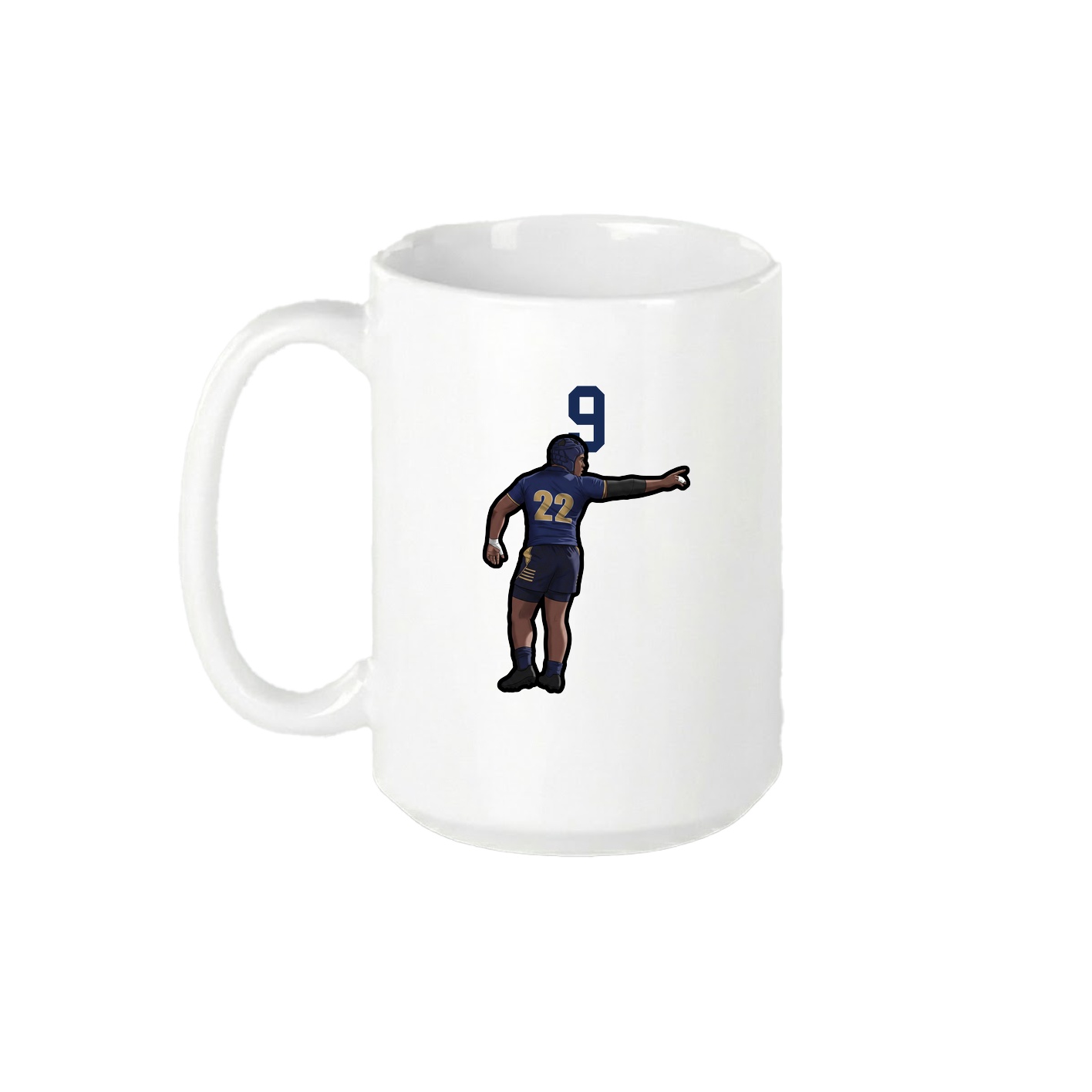 15oz Coffee Mug — Number Top in White