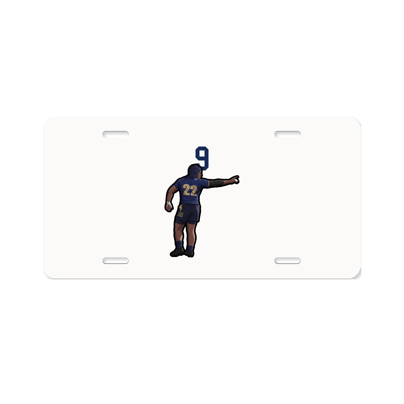 License Plate — Number Top in Classic