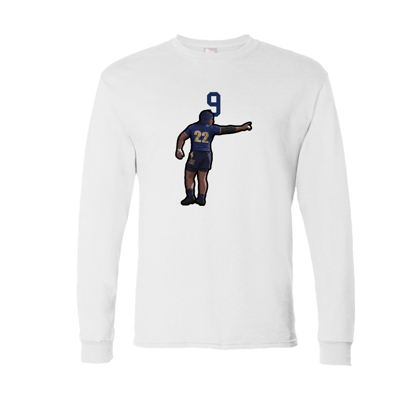 Long Sleeve Tee — Number Top in White