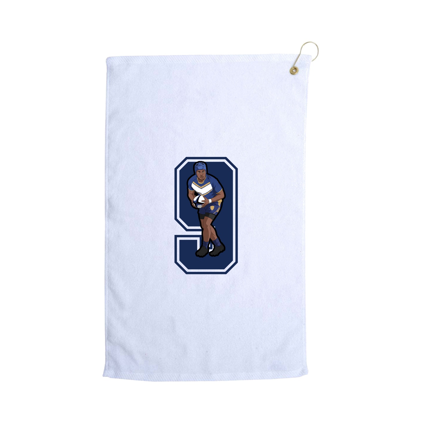Golf Towel — Number in White