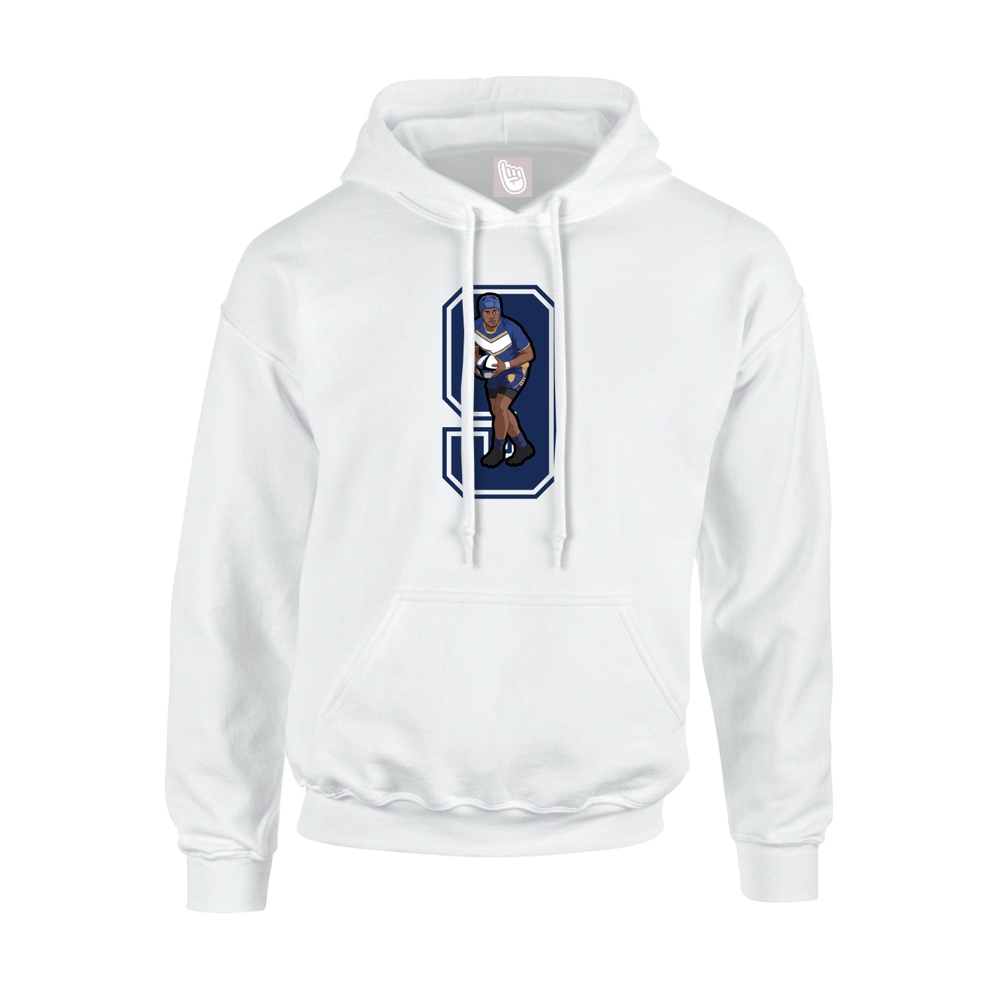 Youth Hoodie — Number in White
