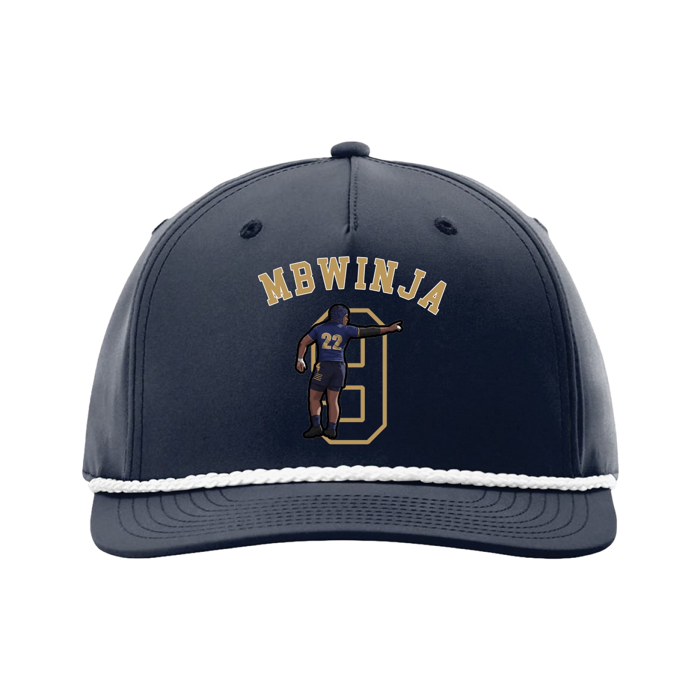 Five-Panel Classic Rope Cap — Shirsey Arch in Navy