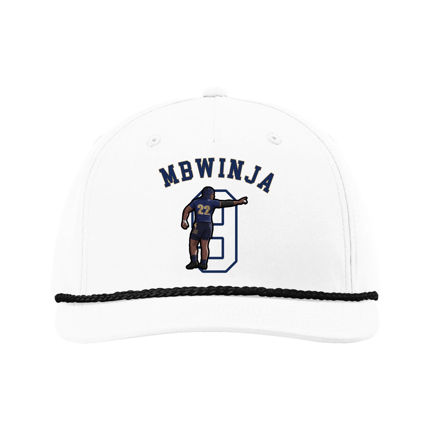 Five-Panel Classic Rope Cap — Shirsey Arch in White