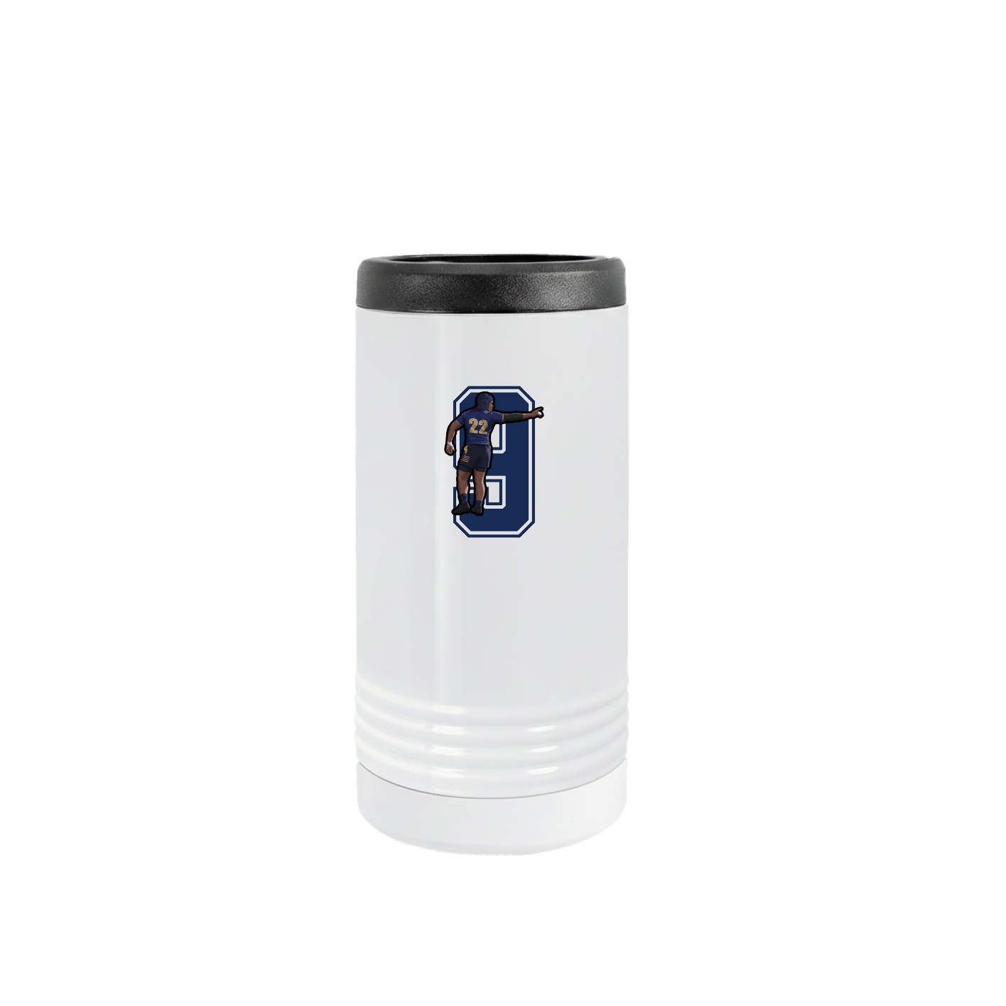 Slim Beverage Holder — Number in White