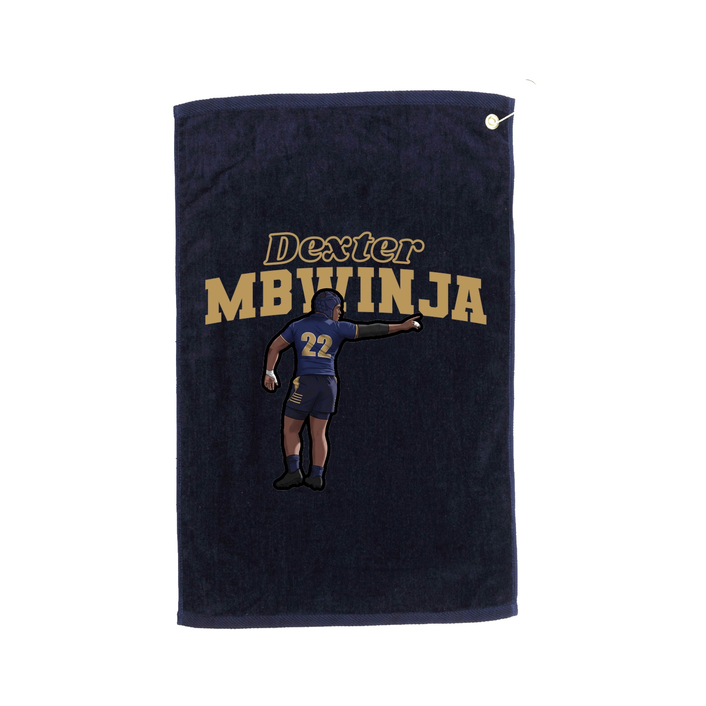 Golf Towel — Name Arch in Navy