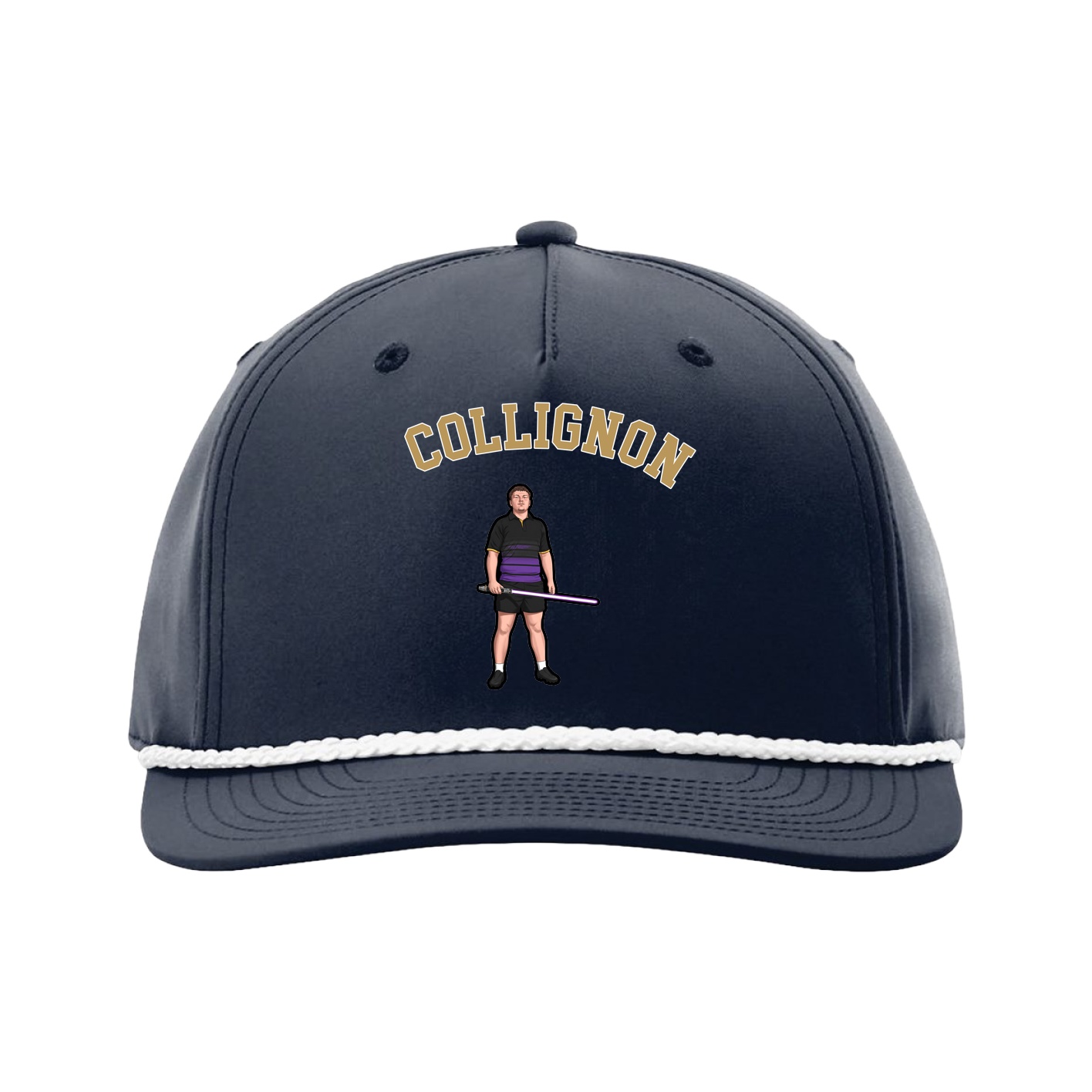 Five-Panel Classic Rope Cap — Shirsey Arch in Navy