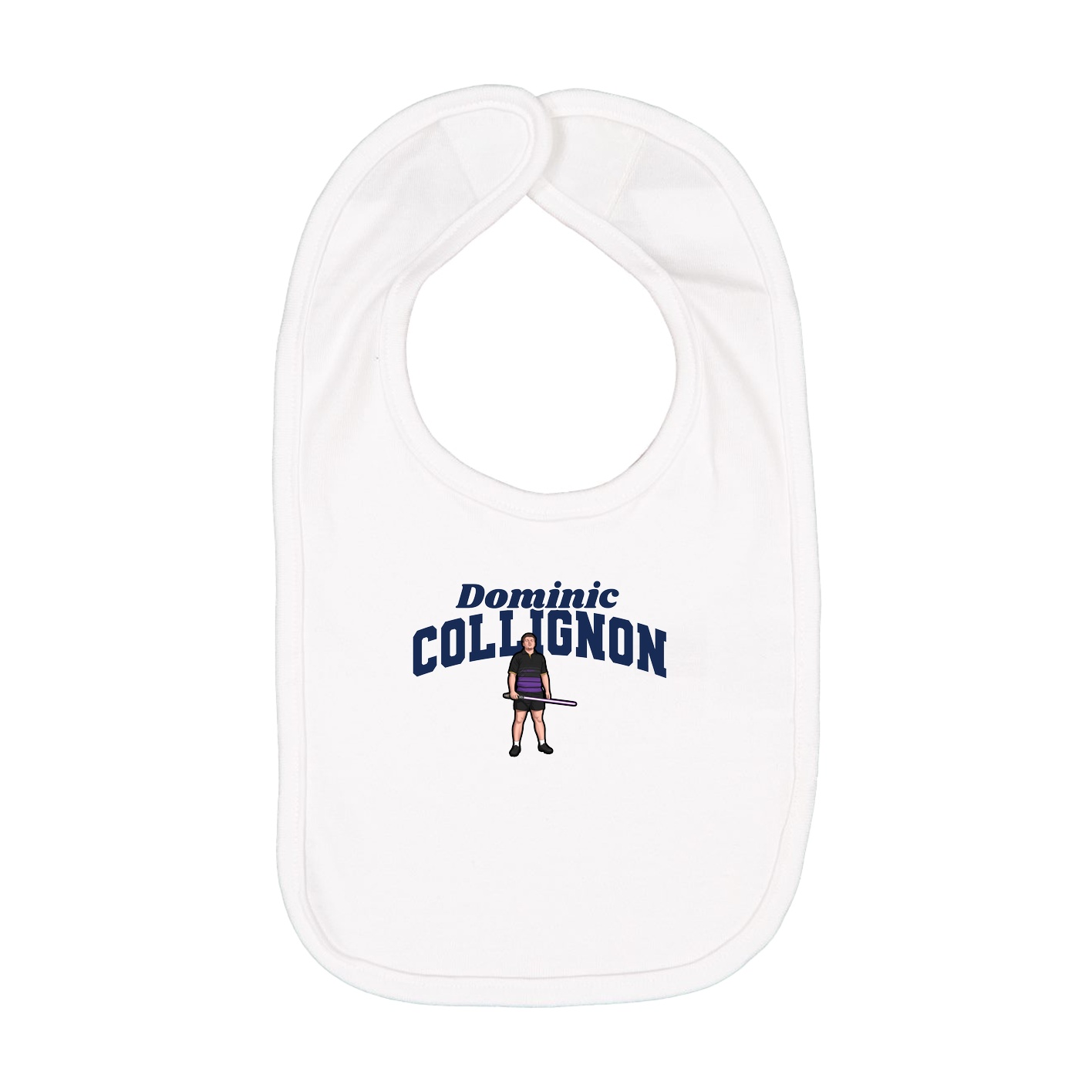 Infant Bib — Signature Arch in White